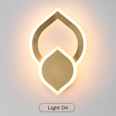 مصباح حائط LED قابل لتغيير الألوان بثلاثة ألوان بشكل ورقة 1-لايت حديث 
