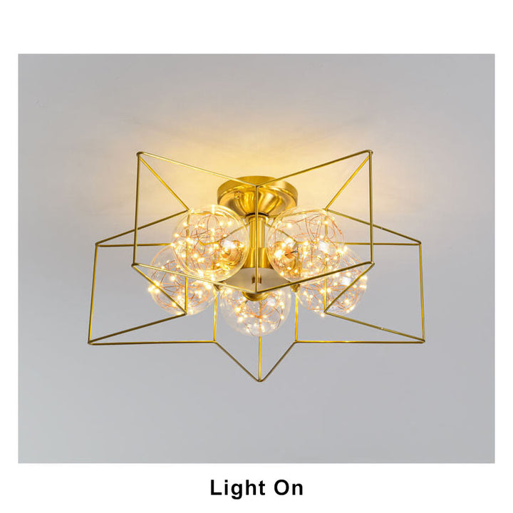 Moderne Pentagramm 1-5 Licht 3 Farbwechselbare LED Halbeinbauleuchte 