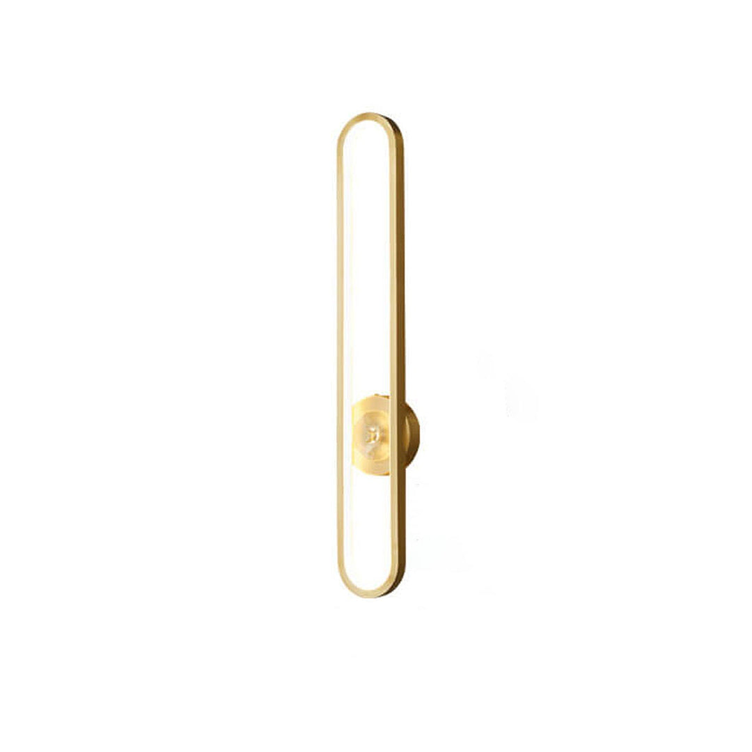 Lampe murale LED Nordic Light Luxury en laiton massif avec long anneau 