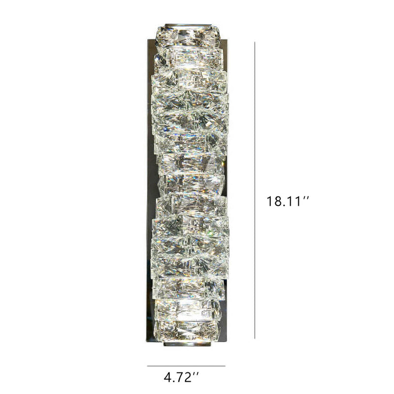 Moderne Luxus Kristallsäulen LED Wandleuchte 