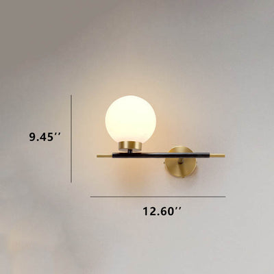 Nordic Minimalist Magic Bean Glass 1/2 Light Wall Sconce Lamp