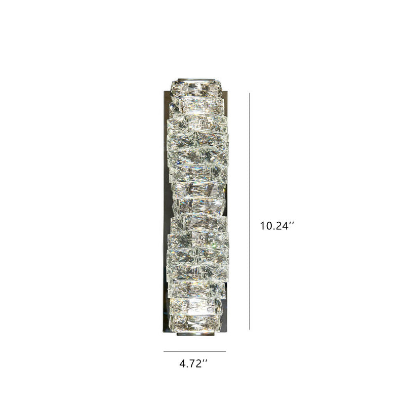 Moderne Luxus Kristallsäulen LED Wandleuchte 