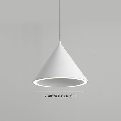 Modern Macaron Aluminum Cone Shape 1-Light LED Pendant Light