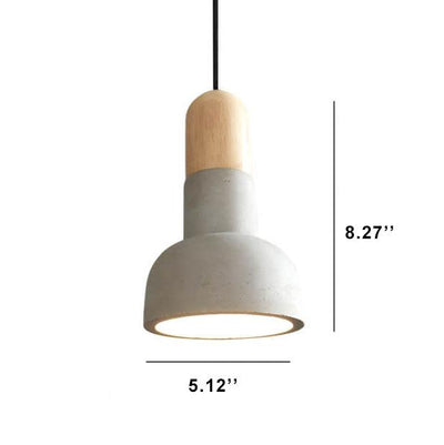 Retro Cement Torch Shaped 1-Light Pendant Light