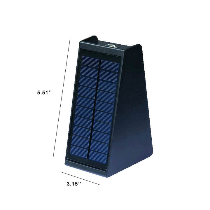 Einfache Solar-Trapez-Außenleuchten, wasserdicht, oben und unten, LED-Wandleuchte 