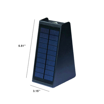 Einfache Solar-Trapez-Außenleuchten, wasserdicht, oben und unten, LED-Wandleuchte 