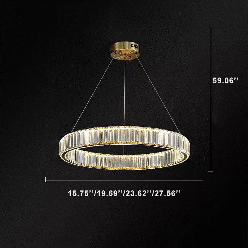 Modern Ring Crystal 1-Light LED Chandeliers