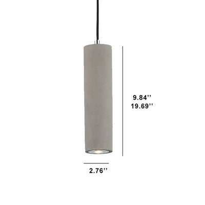 Industrial Minimalist Cylinder Shaped 1-Light LED Pendant Light