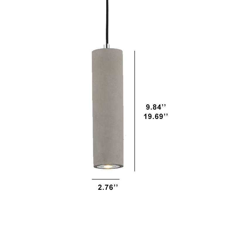 Industrial Minimalist Cylinder Shaped 1-Light LED Pendant Light