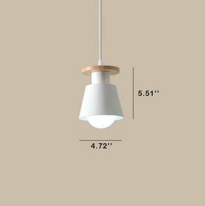 Nordic Bell-shaped Geometric 1-Light Pendant Light