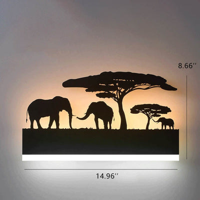 Applique murale LED 1 lumière en acrylique créatif avec motif en fer 