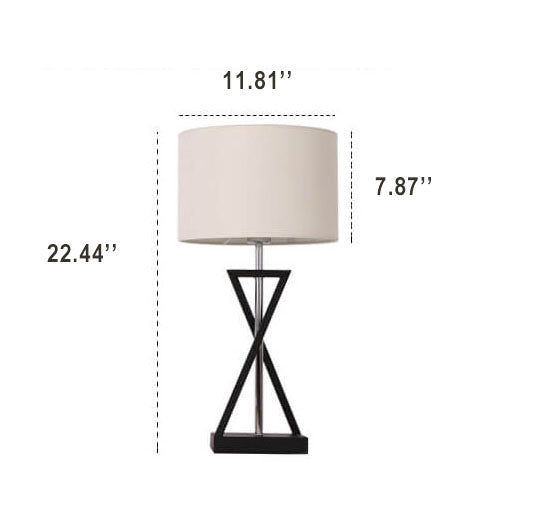 Modern Fabric 1-Light Cylindrical Table Lamps