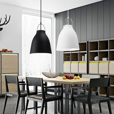 Minimalist Bell Shaped Barrel 1-Light Aluminum Pendant Light