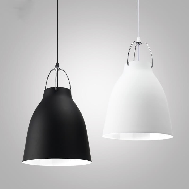 Minimalist Bell Shaped Barrel 1-Light Aluminum Pendant Light