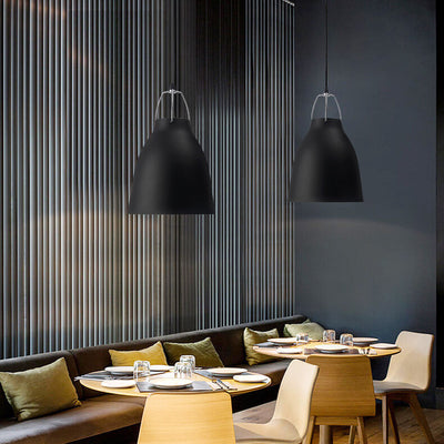 Minimalist Bell Shaped Barrel 1-Light Aluminum Pendant Light