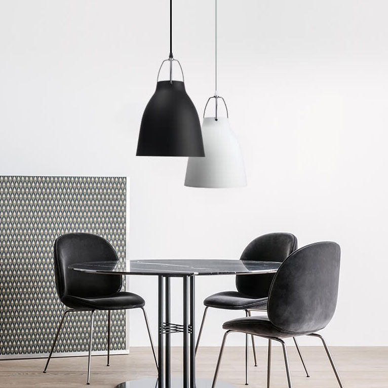 Minimalist Bell Shaped Barrel 1-Light Aluminum Pendant Light