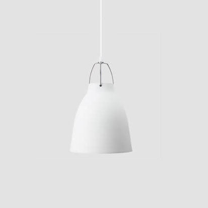 Minimalist Bell Shaped Barrel 1-Light Aluminum Pendant Light
