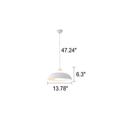Modern Solid Color Macaron Acrylic Aluminum 1-Light Pendant Light
