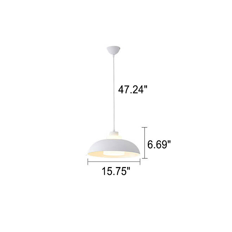 Modern Solid Color Macaron Acrylic Aluminum 1-Light Pendant Light