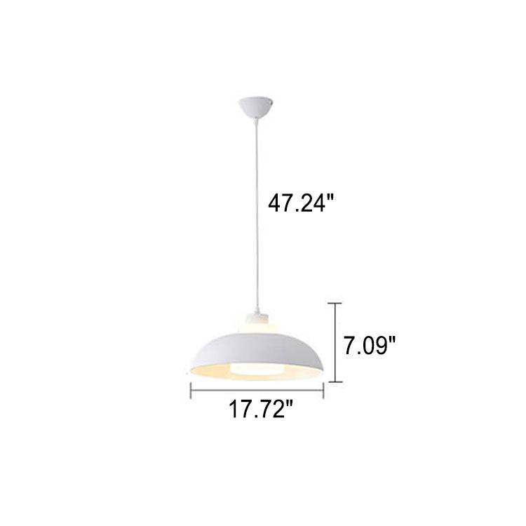 Modern Solid Color Macaron Acrylic Aluminum 1-Light Pendant Light